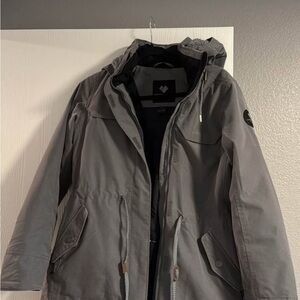 Obermeyer Gray Hooded Ski Jacket